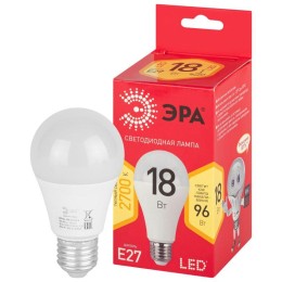 Лампа светодиодная RED LINE LED A65-18W-827-E27 R 18Вт A65 груша 2700К тепл. бел. E27 Эра Б0051850