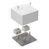 Коробка огнестойкая для кабель-канала 40-0460-FR10.0-4 Е15-Е120 85х85х45 Промрукав 40-0460-FR10.0-4