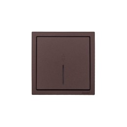 Выключатель проходной 1-кл. с индик. СП ZIMA IP20 10А безвинт. зажим шоколад LEZARD 704-7388-114QC