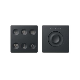 Комплект выключателя 6-кл. сенсорн. + регулятор Т2 KNX; RJ12 графит Simon82 Sense 8400674-038