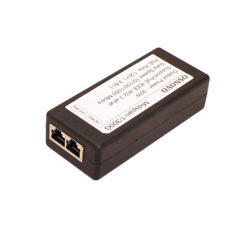 Инжектор PoE Midspan-1/300G Gigabit Ethernet на 1 порт OSNOVO 13337
