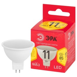 Лампа светодиодная RED LINE LED MR16-11W-827-GU5.3 R GU5.3 11Вт софит тепл. бел. свет Эра Б0056064