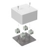 Коробка огнестойкая для кабель-канала 40-0460-FR2.5-8 Е15-Е120 85х85х45 Промрукав 40-0460-FR2.5-8
