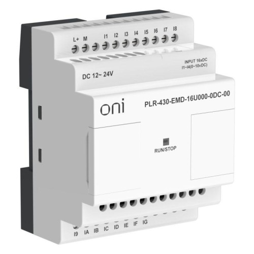 Модуль расширения входов выходов ПЛК 430 12 DI 4 UI (0-10В/DI) 24В DC ONI PLR-430-EMD-16U000-0DC-00