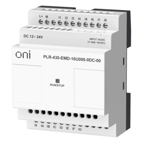 Модуль расширения входов выходов ПЛК 430 12 DI 4 UI (0-10В/DI) 24В DC ONI PLR-430-EMD-16U000-0DC-00