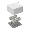 Коробка огнестойкая для кабель-канала 40-0460-FR6.0-12 Е15-Е120 85х85х45 Промрукав 40-0460-FR6.0-12