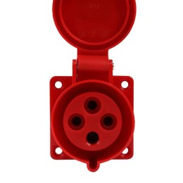 Розетка фланцевая 324 32А 380AC 3P+PE 6ч IP44 КЭАЗ 222760