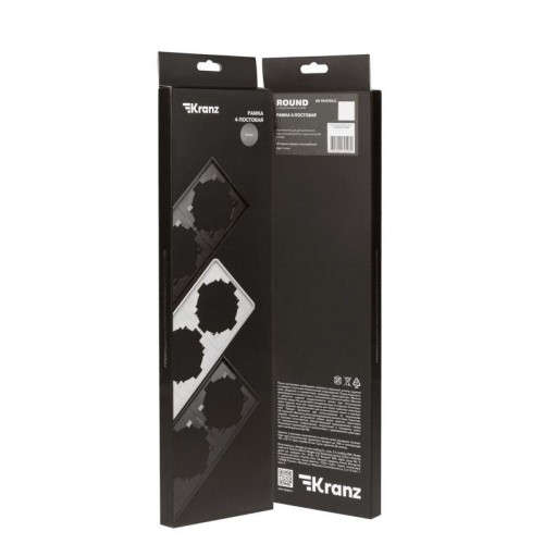 Рамка 4-м ROUND MIELE титан Kranz KR-78-0754-2