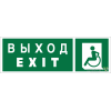 Знак безопасности NPU-3311.E64 "Указатель выхода для инвалидов в креслах-колясках (лев.)" Белый свет