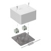 Коробка огнестойкая для кабель-канала 40-0460-FR6.0-4-П Е15-Е120 с термопредохранителем 85х85х45 Про