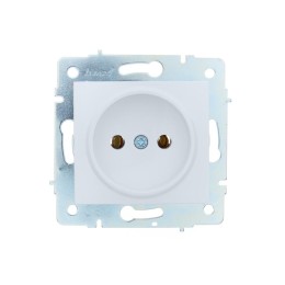 Розетка 1-м СП ASTI 16А IP20 без заземл. термопласт механизм бел. LEZARD 7081-0288-121B
