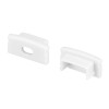 Заглушка LINE-1708 с отверстием WHITE пластик (комплект) Arlight 044235