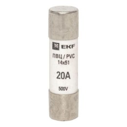 Вставка плавкая цилиндрическая ПВЦ 14х51 20А EKF pvc-14x51-20