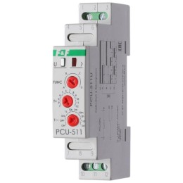 Реле времени PCU-511U 8А 12-264В AC/DC 1 перекл. IP20 многофункц. монтаж на DIN-рейке F&F EA02.001.0