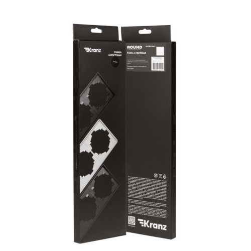 Рамка 4-м ROUND MIELE оникс Kranz KR-78-0754-3
