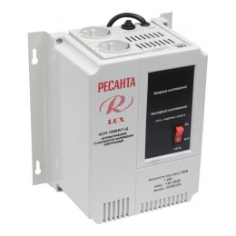 Стабилизатор напряжения АСН-1000 Н/1-Ц Lux 1ф 1кВт IP20 настен. релейный с двумя розетками Ресанта 6