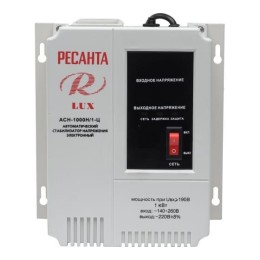 Стабилизатор напряжения АСН-1000 Н/1-Ц Lux 1ф 1кВт IP20 настен. релейный с двумя розетками Ресанта 6