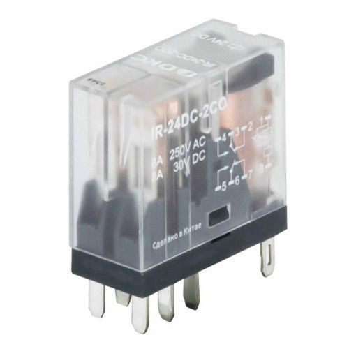 Реле одиночное 24В DC 2 прекидн. контакта DKC IR-24DC-2CO