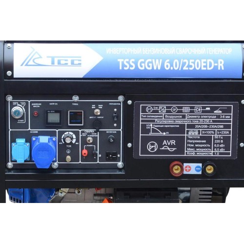 Бензогенератор инверторный сварочный TSS GGW 6.0/250ED-R ТСС 022959