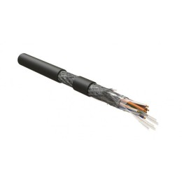 Кабель SF/UTP кат.5E 4х2х26AWG (19х0.10мм) МЖ patch PU ISFUTP4-C5E-P26/19-PU-BK для сетей Industrial