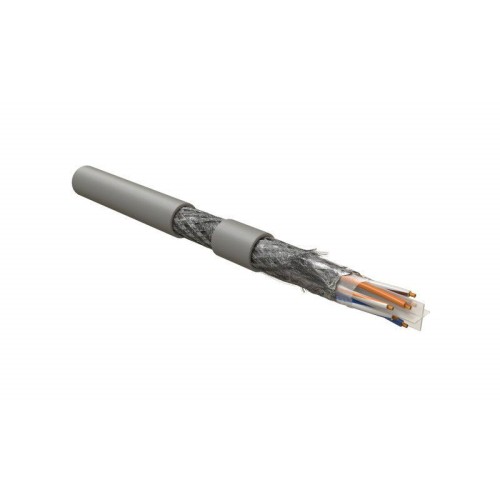 Кабель SF/UTP кат.6 4х2х24 AWG (19х0.12мм) многопров. жилы patch PU ISFUTP4-C6-P24/19-PU-GY для сете