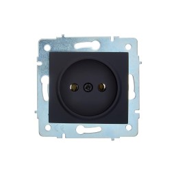 Розетка 1-м СП ASTI 16А IP20 без заземл. термопласт механизм черн. бархат. LEZARD 7081-4288-121B