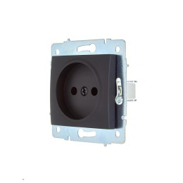 Розетка 1-м СП ASTI 16А IP20 без заземл. термопласт механизм черн. бархат. LEZARD 7081-4288-121B