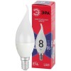Лампа светодиодная RED LINE LED BXS-8W-865-E14 R 8Вт BXS свеча на ветру 6500К холод. бел. E14 Эра Б0