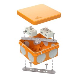Коробка огнестойкая ОП двухкомпонентная 60-0210-FR6.0-4-4-Р Е15-Е60 80х80х40 Промрукав 60-0210-FR6.0