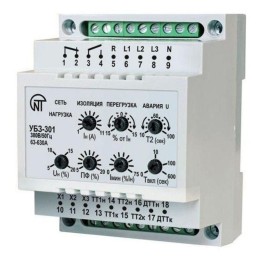 Блок защиты УБЗ-301 63-630А380В ном.ток двигателя-63-630А (трансформаторы тока (Т/Т) в компл.) d диф