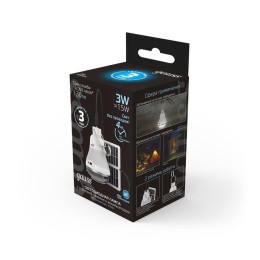 Лампа светодиодная Black 3Вт A60 грушевидная 4000К нейтр. бел. E27 130лм с солнеч. панелью GAUSS 902