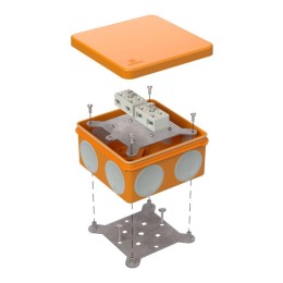Коробка огнестойкая ОП двухкомпонентная 60-0300-FR6.0-4-4-Р Е15-Е60 100х100х50 Промрукав 60-0300-FR6