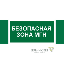 Знак безопасности NPU-3413.E68"Безопасная зона для МГН" Белый свет a19927