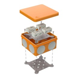 Коробка огнестойкая ОП двухкомпонентная 60-0300-FR6.0-4-8-Р Е15-Е60 100х100х50 Промрукав 60-0300-FR6