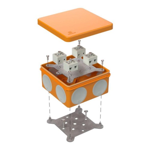 Коробка огнестойкая ОП двухкомпонентная 60-0300-FR6.0-8 Е15-Е120 100х100х50 Промрукав 60-0300-FR6.0-