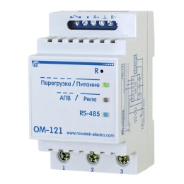 Измеритель-ограничитель мощности ОМ-121 совместим с NT Cloud 220В 1ф Modbus (измерение до 63А) НовАт