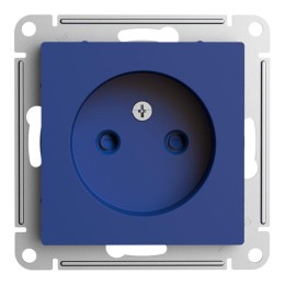 Розетка AtlasDesign 16А без заземл. защ. шторки механизм аквамарин SE ATN001149