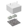 Коробка огнестойкая разветвительная для кабель-канала 40-0460-FR6.0-4-4-Р Е15-Е60 85х85х45 Промрукав