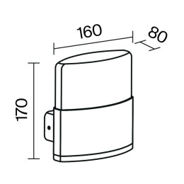 Светильник Rom 12Вт 3000К IP54 бра настен. Maytoni O442WL-L12GF3K1