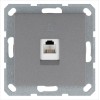 Розетка телефонная 1-м RJ11 механизм алюм. JasmartG6101S