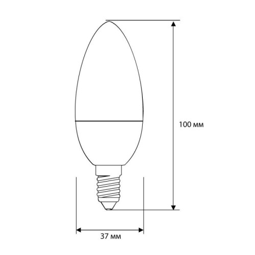 Лампа светодиодная LED5-C35/830/E14 5Вт свеча матовая 3000К тепл. бел. E14 410лм 170-265В Camelion 1