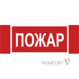 Знак безопасности NPU-3413.F20"Пожар" Белый свет a17717