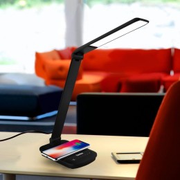 Светильник настольный KD-825 C02 LED 16Вт 230В 380лм 4500К рег. ярк. беспров. заряд. черн. Camelion