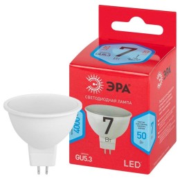 Лампа светодиодная RED LINE LED MR16-7W-840-GU5.3 R 7Вт MR16 софит 4000К нейтр. бел. GU5.3 Эра Б0050