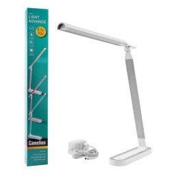 Светильник настольный KD-845 C03 LED 8.5Вт сенс. рег. яркости 3 цветов. темп. сереб.+бел. Camelion 1