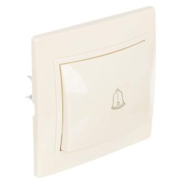 Выключатель кнопочный 1-кл. СП Кварта 10А IP20 ВСк10-1-0-ККм крем. IEK EVK13-K33-10-DM