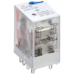 Реле интерфейсное ORM-1 2C 24В DC с LED и тест. кнопкой ONI ORM-1-2C-DC24V-L-B