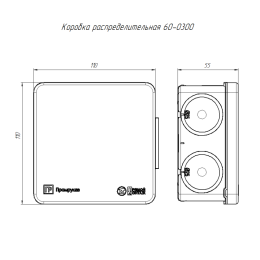 Коробка распределительная ОП для прямого монтажа двухкомпонентная безгалогенная (HF) 100х100х50 Пром