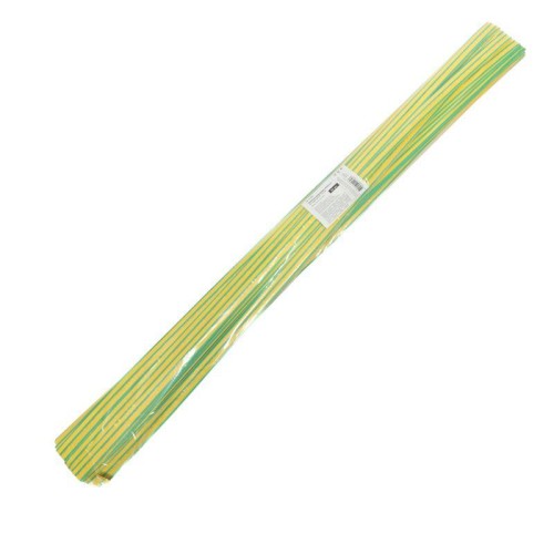 Трубка термоусадочная 12.0/6.0 1м желт./зел. (уп.50шт) Rexant 21-2007