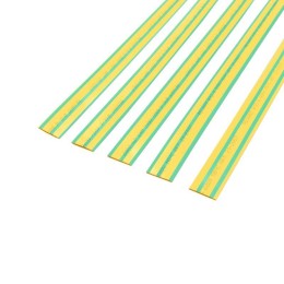 Трубка термоусадочная 12.0/6.0 1м желт./зел. (уп.50шт) Rexant 21-2007